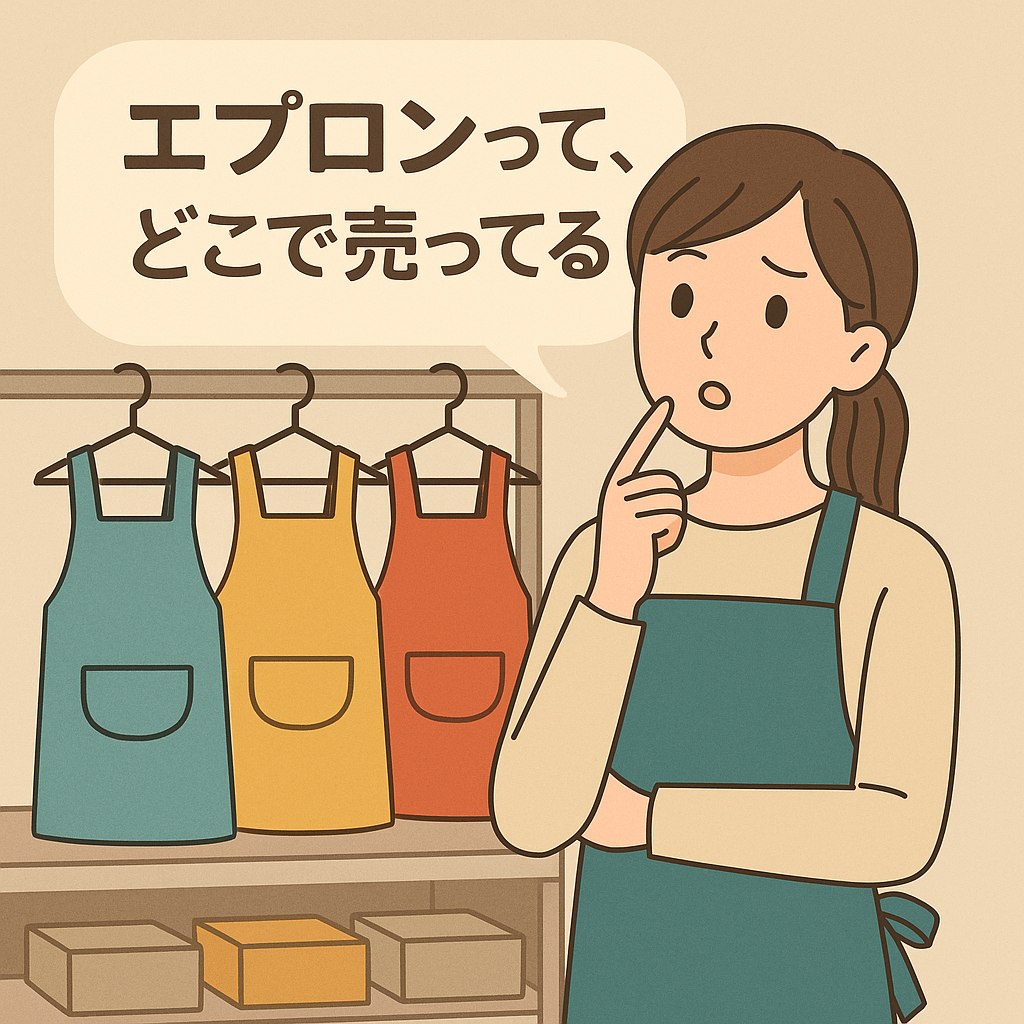 エプロンはどこで売ってる？しまむら、ダイソー、無印商品などの購入場所を調査