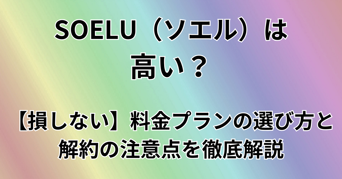SOELU（ソエル）は高い？